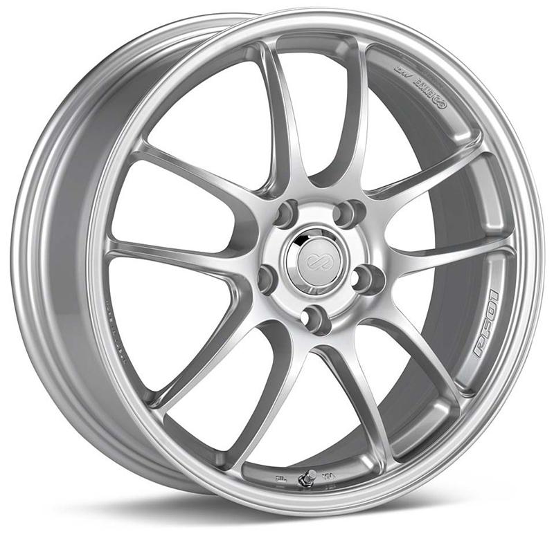 Enkei PF01 17x7 4x100 45mm Offset 75mm Bore Diameter Silver Wheel