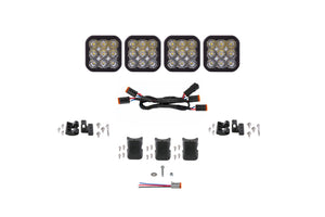 Diode Dynamics SS5 Pro Universal CrossLink 4-Pod Lightbar - White Driving