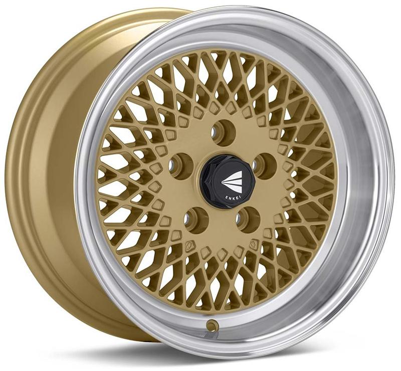 Enkei92 Classic Line 15x8 25mm Offset 4x100 Bolt Pattern Gold Wheel