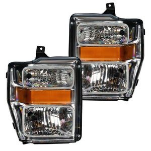 Oracle 08-10 Ford F250 Pre-Assembled Halo Headlights - Chrome Housing - w/ BC1 Controller