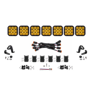 Diode Dynamics SS5 Sport Universal CrossLink 7-Pod Lightbar - Yellow Driving