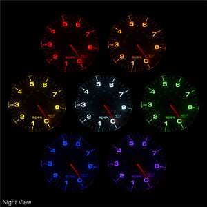 Autometer Spek-Pro Gauge Fuel Press 2 1/16in 30psi Stepper Motor W/Peak & Warn Blk/Blk
