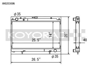 Koyo 95-02 Nissan Silvia S14/S15 2.0L Turbo Radiator
