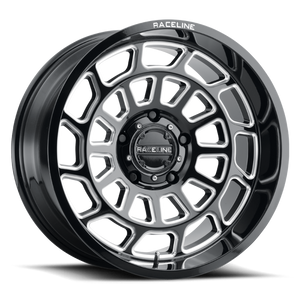 Raceline 955M Warp 20x9in / 8x165.1 BP / 0mm Offset / 125.2mm Bore - Satin Black & Milled Wheel