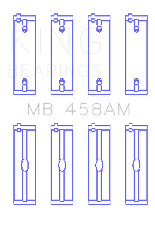 King Engine Bearings Mitsubishi 181CI 3.0L 6G72 V6 (Size 0.25) Main Bearing Set