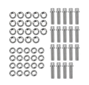 Race Star Pro Forged Bead Lock Bolt Kit 5/16-18 x 1.12in. 12pt Bolt w/Washers (Set of 19) - Chrome