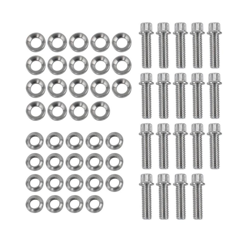 Race Star Pro Forged Bead Lock Bolt Kit 5/16-18 x 1.12in. 12pt Bolt w/Washers (Set of 19) - Chrome