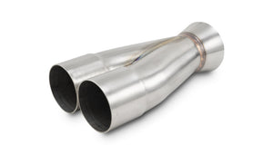 Vibrant 2-1 SS Merge Collectors (2-1/4in Inlet Slipover ID 3in Outlet OD) - Sold Individually