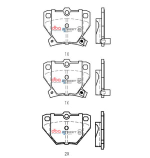 DBA 03-08 Pontiac Vibe FWD Rear SSEV Street Series Brake Pads