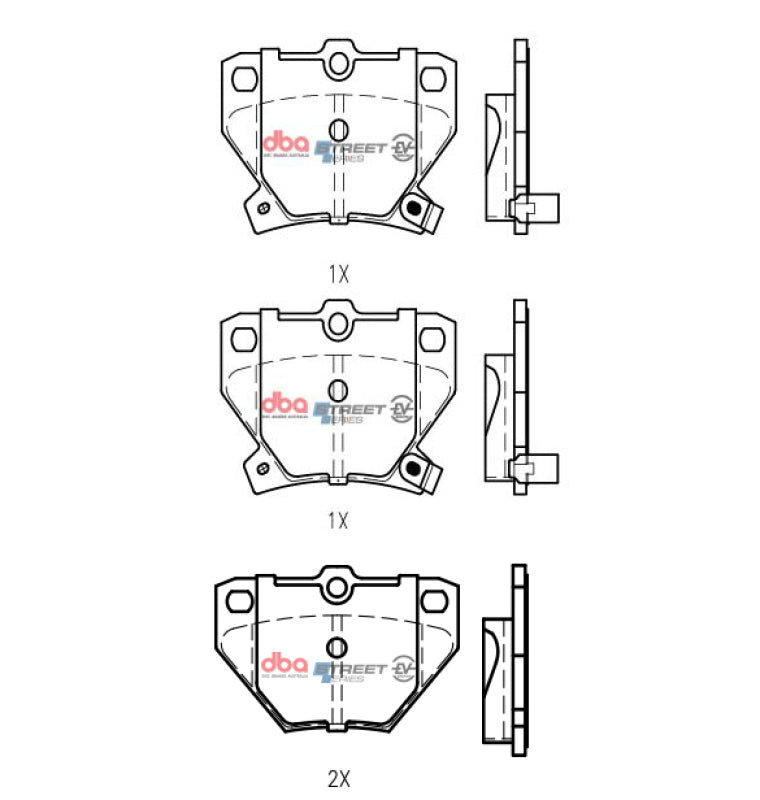 DBA 03-08 Pontiac Vibe FWD Rear SSEV Street Series Brake Pads