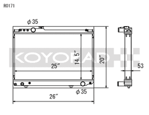 Koyo 86-92 Toyota Supra NA/Turbo MT Only (USDM Vehicles Req. M16x1.5 Plug) Radiator