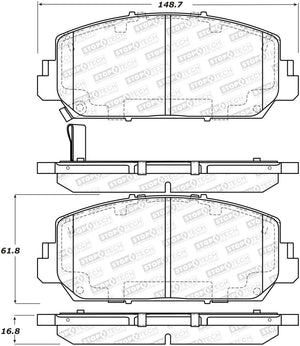 StopTech 13-18 Acura RDX Street Performance Front Brake Pads