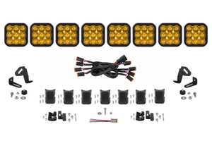 Diode Dynamics SS5 Sport Universal CrossLink 8-Pod Lightbar - Yellow Driving