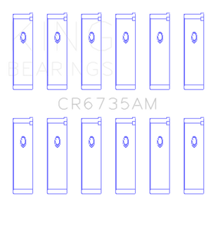 King Engine Bearings Mitsubishi 6G74 3000GT/Dodge Stealth (Size 0.25) Performance Rod Bearing Set