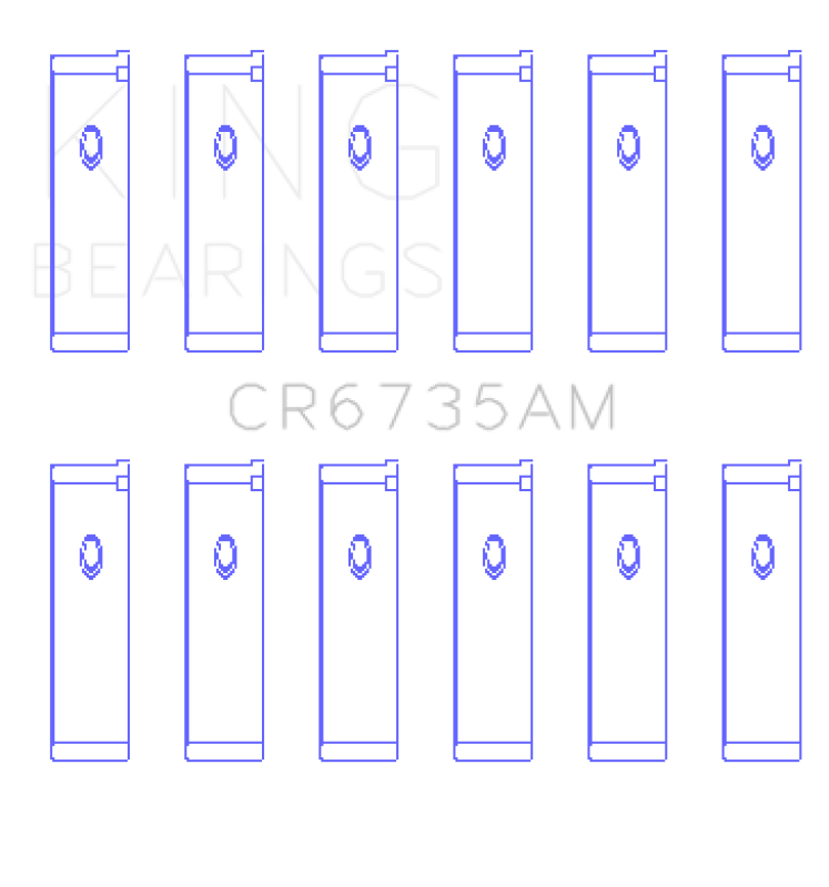 King Engine Bearings Mitsubishi 6G74 3000GT/Dodge Stealth (Size 0.5) Performance Rod Bearing Set