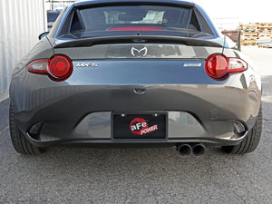 aFe Takeda 2-1/2in SS-304 Cat-Back Exhausts w/ Polished Tip 16-19 Mazda MX-5 Miata ND 2.0T