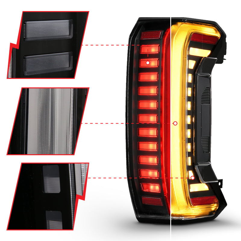 ANZO 22-24 Toyota Tundra (Does Not Fit LED Seq. Models) Z-Series Full LED Tail Lights - Pair
