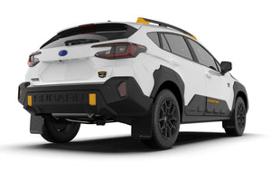 Rally Armor 24-25 Subaru Crosstrek (Wilderness Only) Black UR Mudflap W/Wild-Orange Logo No Drill Re