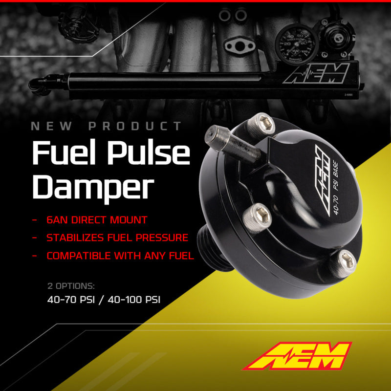 AEM AN6 ORB 40-70psi Fuel Pulse Damper