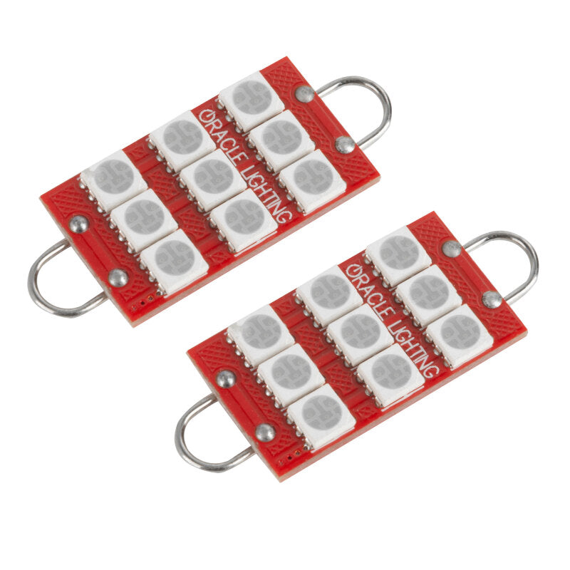 Oracle 44MM 6 LED 3 Chip - Loop Festoon Bulbs (Pair) - Red