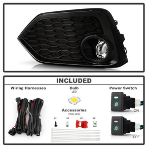 Spyder 16-17 Honda Civic Hatchback (Hatch Only) OEM LED Fog Light w/Switch - Clear (FL-HC2017-LED-C)