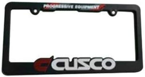 Cusco License Plate Frame Black Usdm Spec Limited