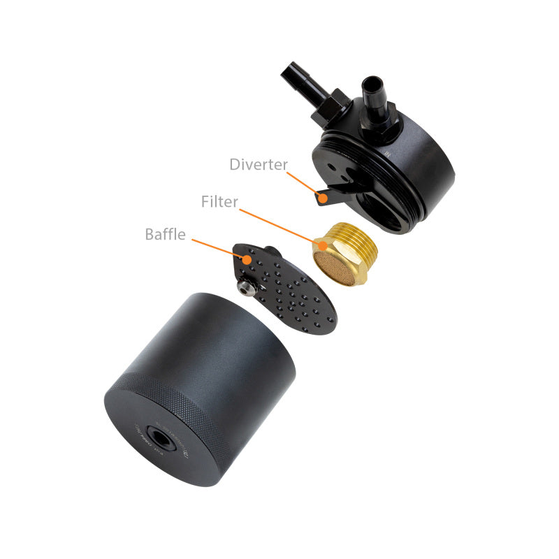 Mishimoto 08-14 Subaru WRX Baffled Oil Catch Can Kit - Black