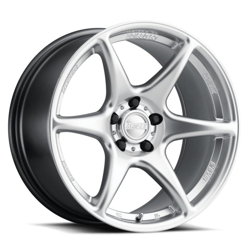Kansei K11S Tandem 15x8in / 4x100 BP / 25mm Offset / 73.1mm Bore - Hyper Silver Wheel Machined Lip