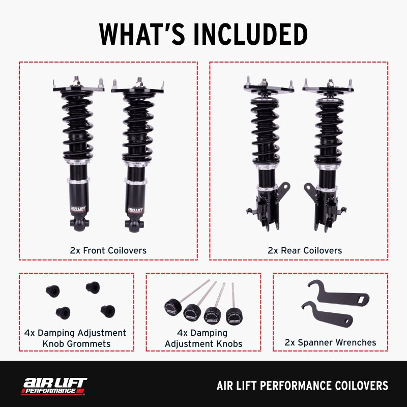 Air Lift Performance 07-08 Infiniti G35 / 09-13 Infiniti G37 Coilover Kit