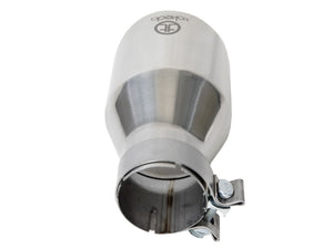 aFe Takeda Universal Exhaust Tip 3 IN Inlet x 5 IN Outlet x 9 IN L- Polished