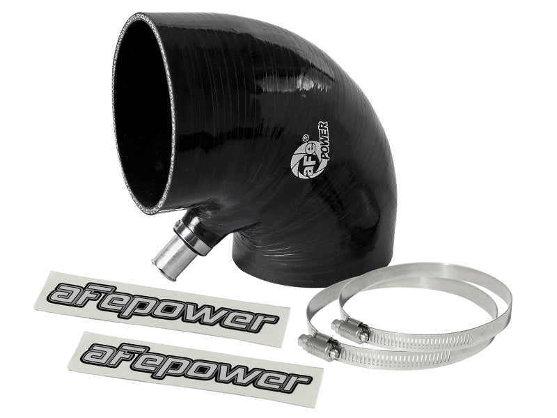 aFe Magnum FORCE Intake Coupling Kit (4 IN ID to 4-1/4 IN ID x 90 Deg.) Elbow Coupler - Black