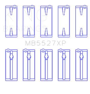 King Engine Bearings Toyota 4AGE/4AGZE 16V 1.6L (Size 0.25 Oversized) Performance Main Bearing Set
