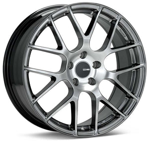 Enkei Raijin 18x8.5 42mm Offset 5x112 Bolt Pattern 72.6 Bore Diameter Hyper Silver Wheel