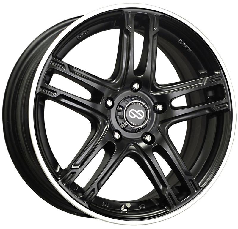 Enkei FD-05 16x7 5x114.3 38mm Offset 72.6 Bore Dia Black Machined Wheel