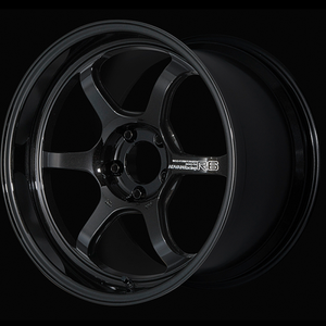 Advan R6 18x10.0 +24 5x114.3 Racing Titanium Black Wheel