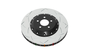 DBA T3 5000 Slotted Series w/ Black Hat Front Left 2012 Nissan GTR R35