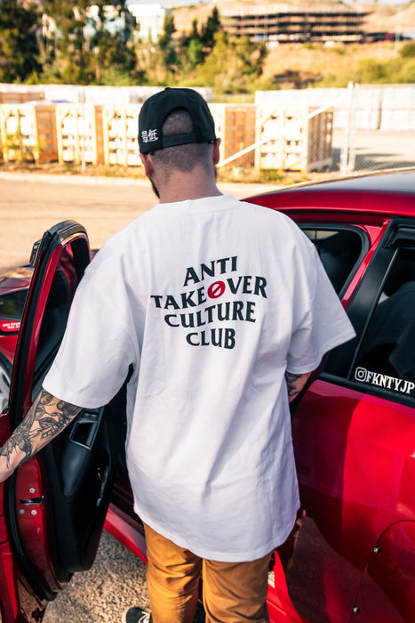 ANTI TAKEOVER CULTURE CLUB HEAVY-WEIGHT T-SHIRT - WHT