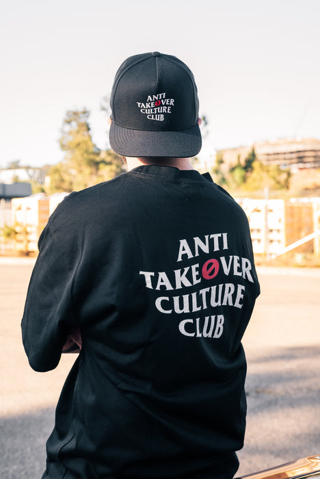 ANTI TAKEOVER CULTURE CLUB HEAVY-WEIGHT T-SHIRT - BLK