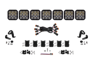 Diode Dynamics SS5 Pro Universal CrossLink 7-Pod Lightbar - White Driving