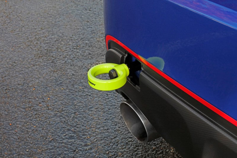 PERRIN 13-25 Subaru BRZ / 13-20 Scion FRS & Toyota 86 / 22-25 GR86 Tow Hook Kit (Rear) - Neon Yellow