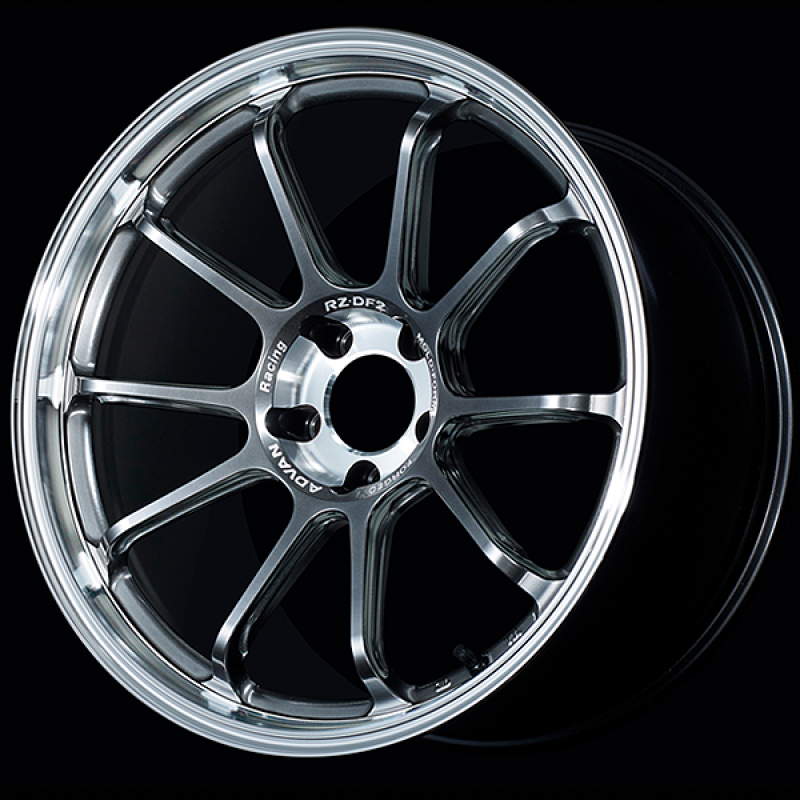 Advan RZ-DF2 19x9.5 / +22 Offset / 5x120 / 72.5mm Bore / Diamond Cut and Hyper Platinum Black