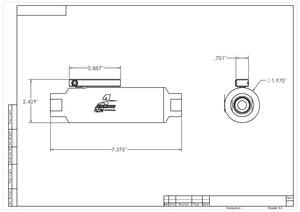 Aeromotive In-Line AN-10 Filter w/Shutoff Valve 100 Micron SS Element - Black Anodize Finish
