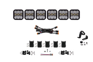 Diode Dynamics SS5 Pro Universal CrossLink 6-Pod Lightbar - White Combo