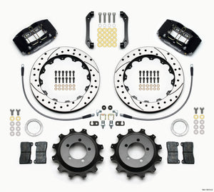 Wilwood Dynapro Radial Rear Kit 12.88in Drilled 2006-2007 Subaru WRX w/Lines