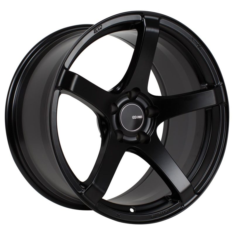 Enkei Kojin 18x9.5 45mm Offset 5x120 Bolt Pattern 72.6mm Bore Dia Matte Black Wheel