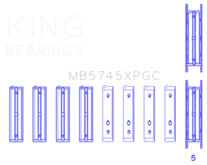 King Engine Bearings Subaru FA20/Toyota 4U-GSE pMaxKote Performance Main Bearing Set - Size STD