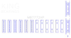 King Engine Bearings Subaru EZ30/EZ30D Performance Main Bearing Set - Size STDX