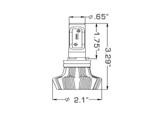 Oracle H16 4000 Lumen LED Headlight Bulbs (Pair) - 6000K