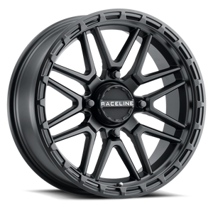 Raceline A11B Krank-Xl 18x7in / 4x156 BP / 0mm Offset / 132.5mm Bore - Satin Black Wheel