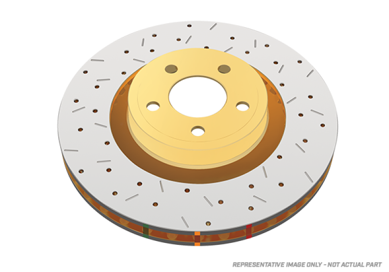 DBA 04-17 Subaru WRX STi Rear Crossdrilled & Slotted 4000 XS Series Rotor